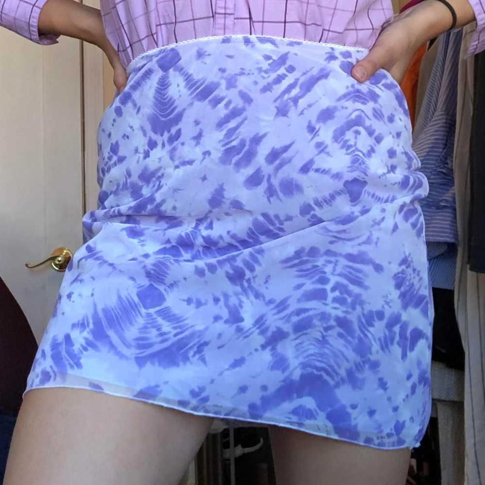 Nasty Gal Purple Tye-Dye Skirt